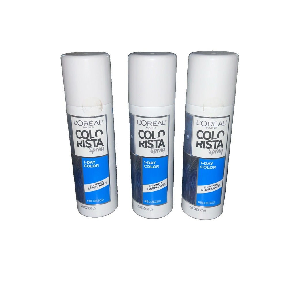 L'Oreal Paris Colorista Spray Blue 300 2oz 3 Pack New